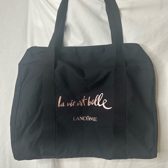 Lancome Black Tote Bag‎ Sleek Elegant Design - Picture 1 of 9
